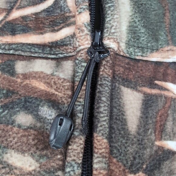 Ducks Unlimited Canada Mens XXL Camo Fleece Hunting Vest Zip Green Brown 120F096 - Picture 5 of 14